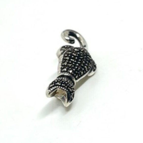 JUDITH JACK STERLING SILVER MARCASITE CAT BROOCH PIN VINTAGE SIGNED 925 - Picture 6 of 13